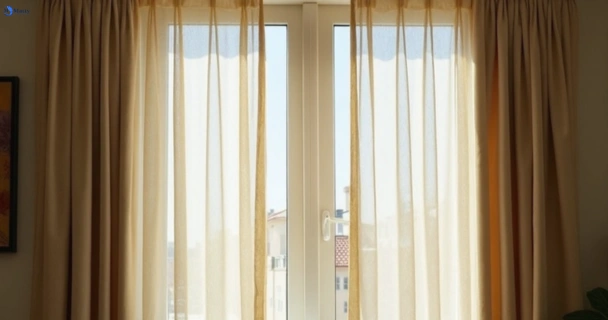 Dull dusty drapes in moorabbin-vic before professional cleaning